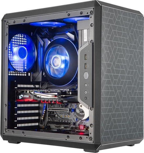 Behuizing CoolerMaster MasterBox Q500L (zwart/­Tempered Glas)