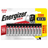 Energizer Max Alkaline-Batterij AAA 12 pack