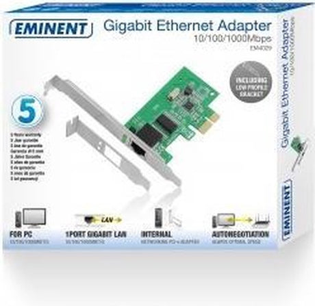 Eminent 10/100/1000 Mbps PCI-e Networking adapter EM4029