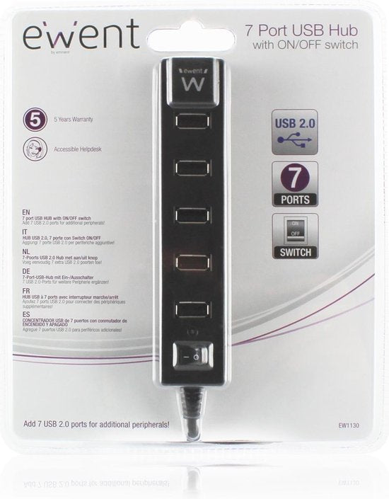 Ewent USB 2.0 Hub 7 port AC6215