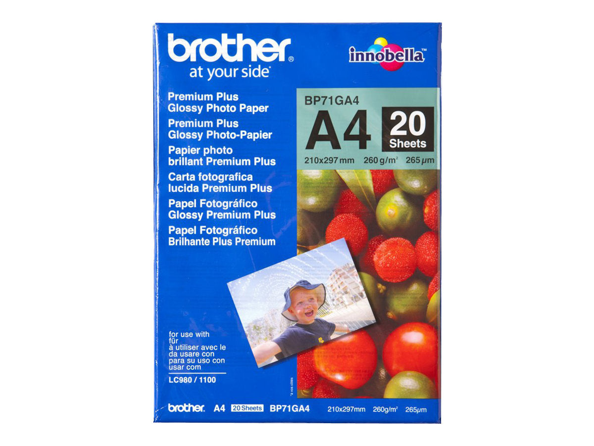 BROTHER glossy photo paper wit 260g/m2 A4 20 sheets 1-pack