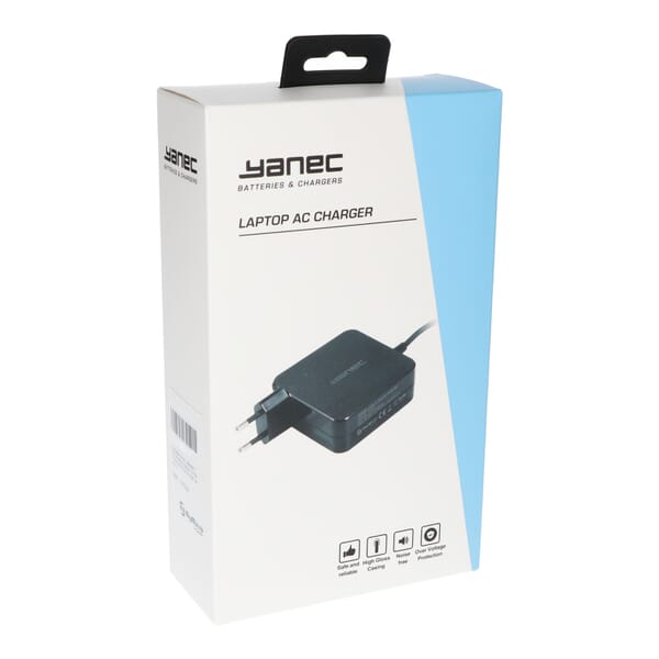 Yanec USB-C Wandlader 65W Zwart